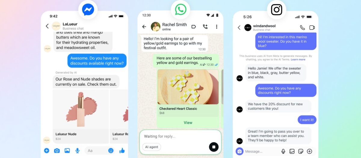 WhatsAppのビジネス向けチャット画面イメージ
