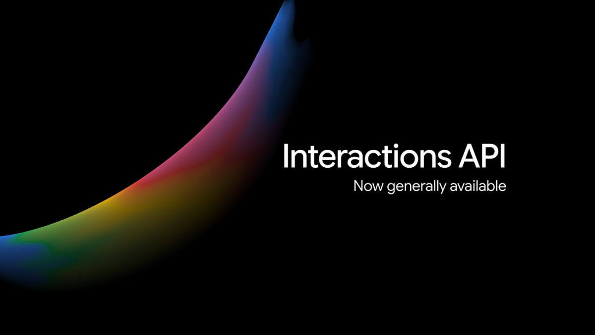 Gemini Interactions APIの正式版を告知するGoogleのビジュアル