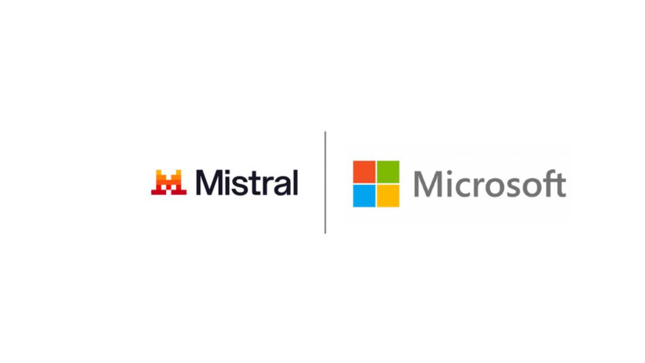 MistralとMicrosoftのロゴ