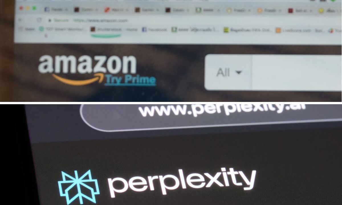 AmazonとPerplexityの法廷闘争を示すイメージ画像