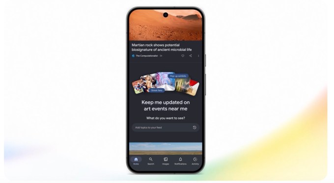 Discoverフィードを自然言語で調整する画面のイメージ