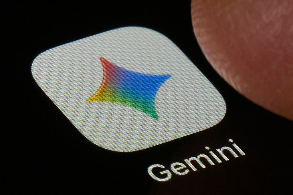 Gemini アプリのアイコンを接写した写真