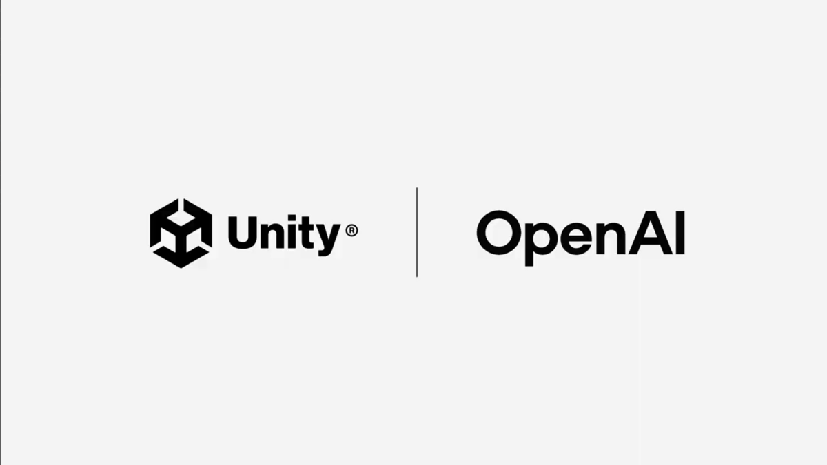 UnityのロゴとOpenAIのロゴが並ぶ公式プラグインのキービジュアル