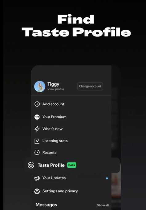 Spotifyが公開したTaste Profileの告知ビジュアル
